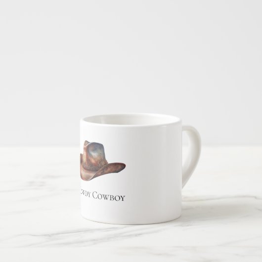 Howdy Cowboy Pet Espresso Kop (Voorkant rechts)