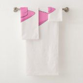 Howdy Cowboy Pet Pink Bad Handdoek (Insitu)