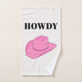 Howdy Cowboy Pet Pink Bad Handdoek (Handdoek)