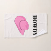 Howdy Cowboy Pet Pink Bad Handdoek (Handdoek)
