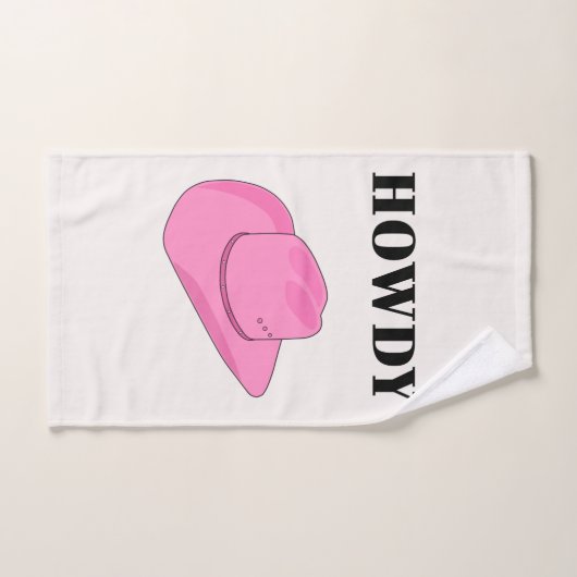 Howdy Cowboy Pet Pink Bad Handdoek (Handdoek)