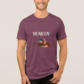 Howdy Cowboy Pet Tri-Blend Shirt (Voorkant)