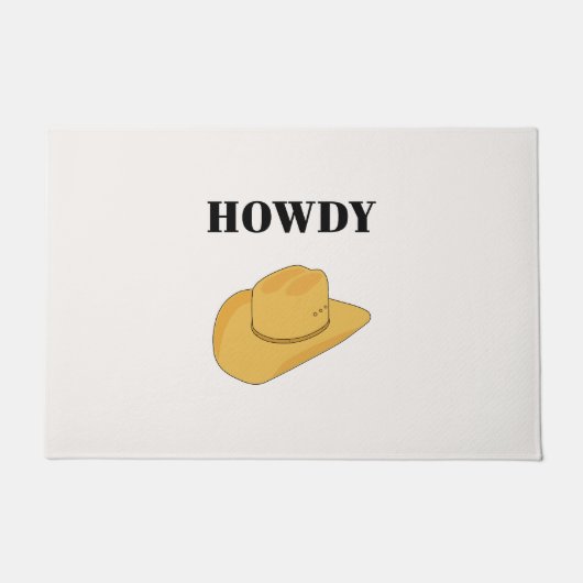 Howdy Cowboy Pet Yellow Deurmat (Voorkant)
