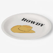 Howdy Cowboy Pet Yellow Papieren Bordje (Gekanteld)