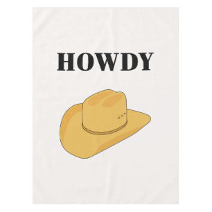 Howdy Cowboy Pet Yellow Tafelkleed