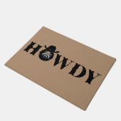 Howdy Cowboy Raccoon Western Funny Welcome Mat (Schuin)