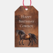 Howdy Cowboy Western Horse Cadeaulabel (Voorkant)