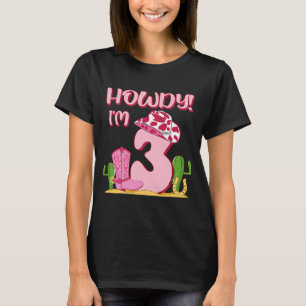 Howdy Cowgirl 3rd Birthday Western Country Souther T-shirt