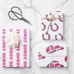 Howdy Cowgirl Disco Last Rodeo Bachelorette Inpakpapier Vel<br><div class="desc">Een leuk cowgirl ontwerp met een opwindend roze en lichtroze detail</div>