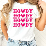Howdy Cowgirl Disco Last Rodeo Bachelorette T-shirt<br><div class="desc">Een leuk cowgirl ontwerp met een opwindend roze en lichtroze detail</div>