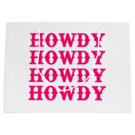 Howdy Cowgirl Disco Last Rodeo Groot Cadeauzakje (Voorkant)