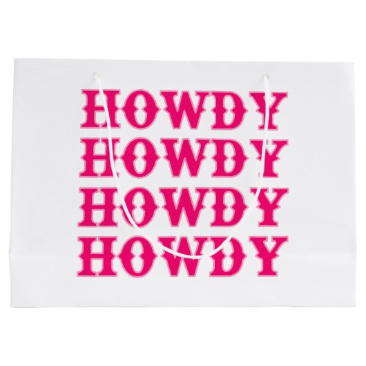 Howdy Cowgirl Disco Last Rodeo Groot Cadeauzakje (Achterkant)