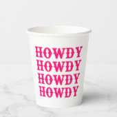 Howdy Cowgirl Disco Last Rodeo Papieren Bekers (Achterkant)
