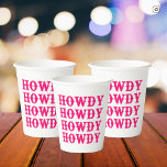 Howdy Cowgirl Disco Last Rodeo Papieren Bekers<br><div class="desc">Een leuk cowgirl ontwerp met een opwindend roze en lichtroze detail</div>