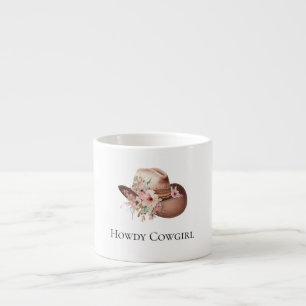 Howdy Cowgirl Floral Pet Espresso Kop