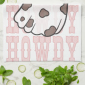 Howdy Cowgirl Halloween Leuke keukenhanddoek (Gevouwen)