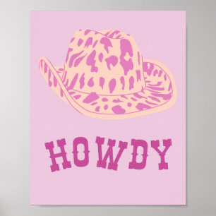 Howdy Cowgirl pet Poster