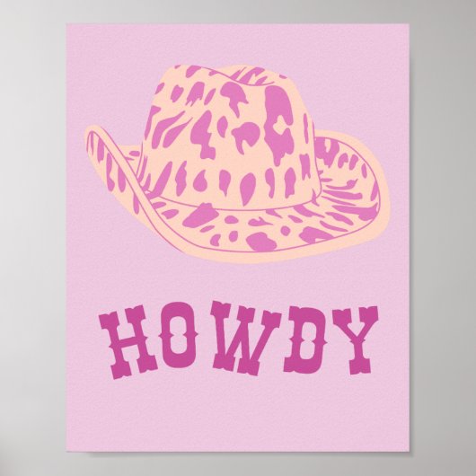 Howdy Cowgirl pet Poster (Voorkant)