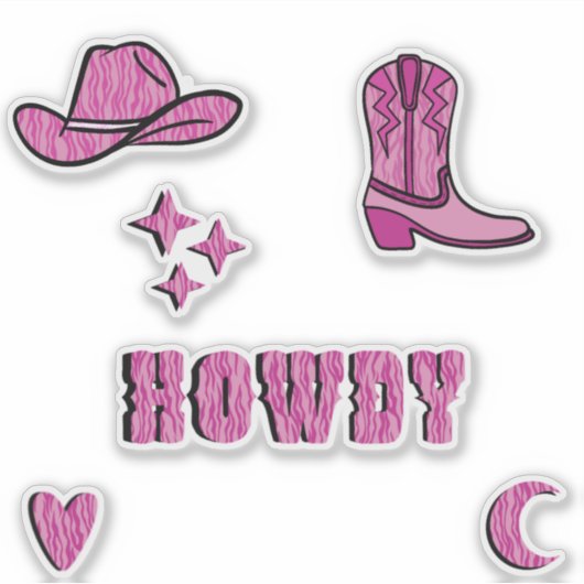 Howdy Cowgirl! Sticker pack (Voorkant)