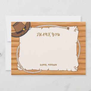 Howdy! Cowgirl Verjaardag Bedankt Card Kaart