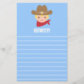 Howdy, Cute Cowboy voor kleine jongens Briefpapier (Voorkant)