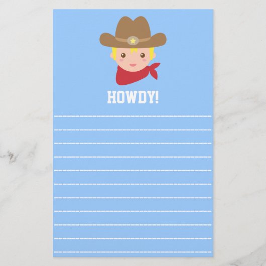 Howdy, Cute Cowboy voor kleine jongens Briefpapier (Voorkant)