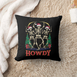 Howdy Dancing Skelet Grappige Kerstvakantie Kussen