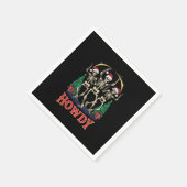 Howdy Dancing Skelet Grappige Kerstvakantie Servet (Hoek)