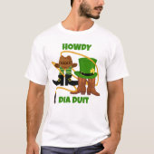 HOWDY DIA DUIT Cowboy St Patricks Day T-shirt (Voorkant)