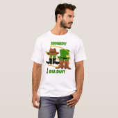 HOWDY DIA DUIT Cowboy St Patricks Day T-shirt (Voorkant volledig)