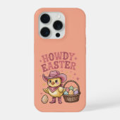 Howdy Easter Chick Cute Egg Hunt Spring Farm iPhone Hoesje (Achterkant)