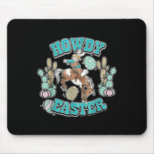 Howdy Easter Shirt Western Cowboy Bunny Easter Egg Muismat