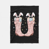Howdy Easter Western Easter Bunny Cowboy Boots Eas Fleece Deken (Voorkant)