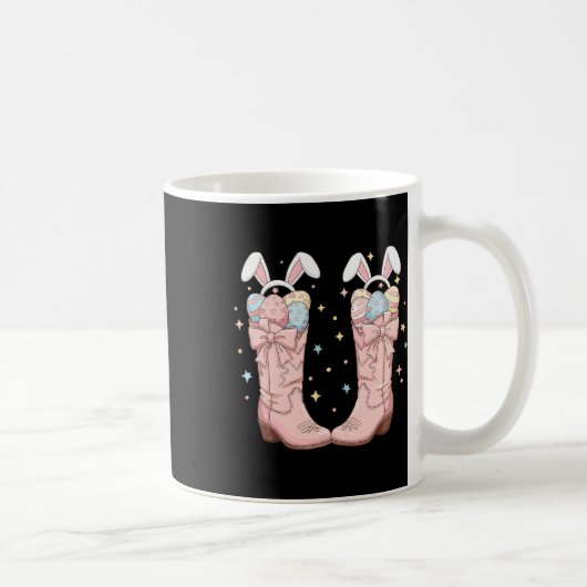 Howdy Easter Western Easter Bunny Cowboy Boots Eas Koffiemok (Rechts)