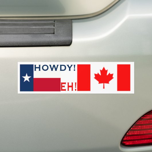 Howdy Eh Bumpersticker (Op auto)