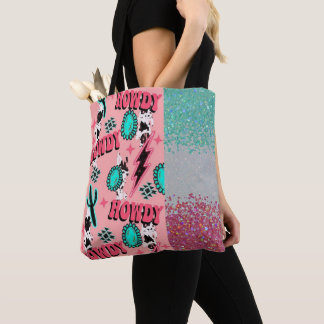 Howdy Faux glitter Tote Bag