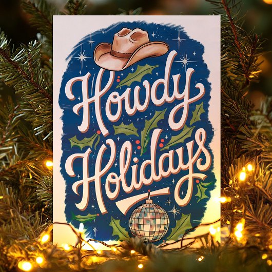 Howdy Feestdagen Cowboy Disco Ball Christmas