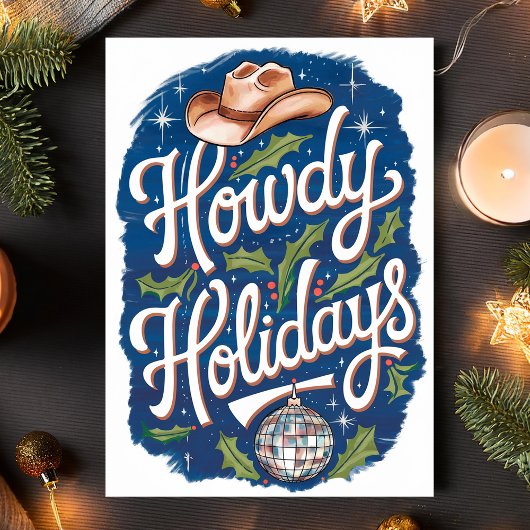 Howdy Feestdagen Cowboy Disco Ball Christmas