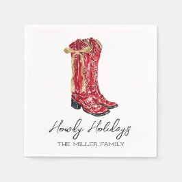 Howdy Feestdagen Cowgirl Servet