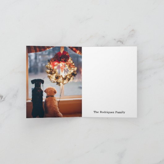 Howdy Feestdagen kerstlampjes Cowboy Boot Kaart (Binnen)