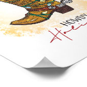 Howdy Feestdagen kerstlampjes Cowboy Boot Poster (Hoek)