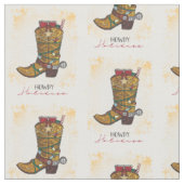 Howdy Feestdagen kerstlampjes Cowboy Boot Stof (Close Up)