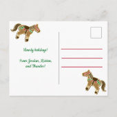 Howdy Feestdagen -  Paardenkerst Briefkaart (Achterkant)