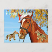 Howdy Feestdagen -  Paardenkerst Briefkaart (Voorkant)