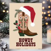 Howdy Feestdagen Western Cowboy Boot Christmas