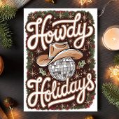 Howdy Feestdagen Western Cowboy Disco Ball Christm