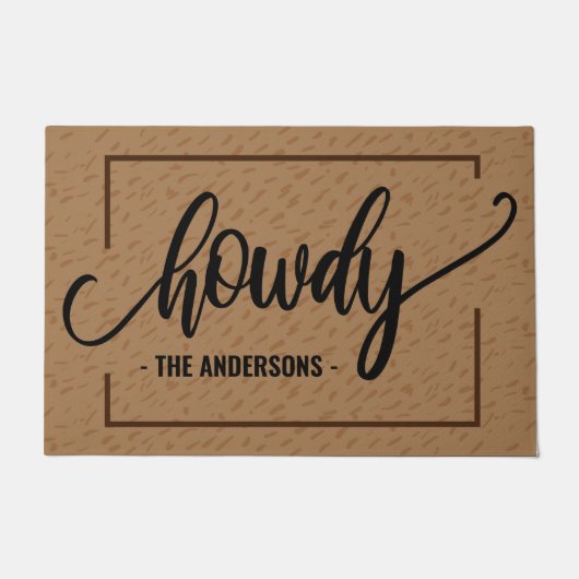 Howdy - Funny Personalize Welcome Deurmat (Voorkant)