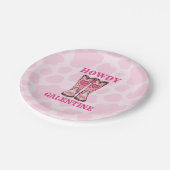 Howdy Galentine Roze Western Cowgirl Papier Bord (Gekanteld)