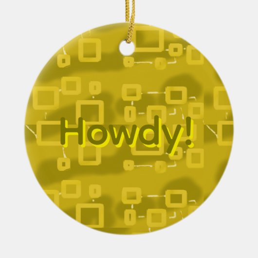 Howdy Geometric  Keramisch Ornament (Voorkant)