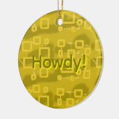 Howdy Geometric  Keramisch Ornament (Links)